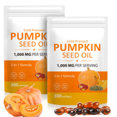 BTSE pumpkin seed oil bottle showing cold-pressed extract for daily use.