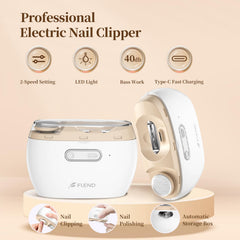 Bubbacare electric nail clipper polisher delivering a smooth shiny finish in one pass