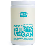BUBS Naturals MCT Oil Powder bottle front for quick, clean energy.