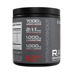 Bucked Up BCAA RACKED nutrition panel notes Acetyl L-Carnitine and L-Carnitine benefits.