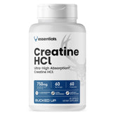 Bucked Up Creatine HCl 750mg capsules for high-potency workout support.