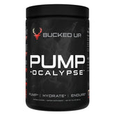Bucked Up Pump-ocalypse Raspberry Lemonade bottle highlights nitric oxide support for better blood flow.
