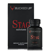 Bucked Up Stag Multivitamin bottle front view for daily vitality support.