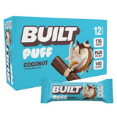 Built Bar Puff Coconut top view, protein-packed on-the-go energy