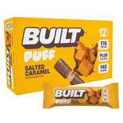 Built Bar Puff Salted Caramel bar boosts protein for post-workout recovery.