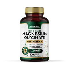 Built By Nature Magnesium Glycinate 1000mg bottle ready for daily muscle support and calm evenings.