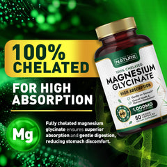 Built By Nature Magnesium Glycinate label closeup highlighting potency.