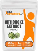 BulkSupplements Artichoke Extract Powder bottle for daily vegan supplementation