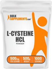 BulkSupplements L-Cysteine HCl powder bottle for easy daily use