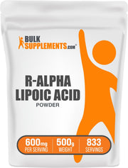 BulkSupplements R-ALA powder packaging emphasizing quality for daily use