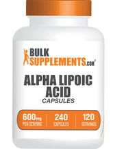 BulkSupplements Alpha Lipoic Acid 600mg bottle front for daily wellness support