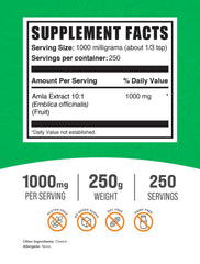 BulkSupplements amla powder with scoop shows convenient daily dosing