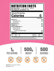 BulkSupplements Aspartame powder pour, ideal for measuring sweetness in recipes.