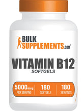 BulkSupplements B12 softgel bottle front view for daily energy support