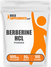 BulkSupplements berberine HCl powder bottle supports liver and heart health.