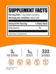 Beta-Alanine powder, unflavored, blends easily into shakes