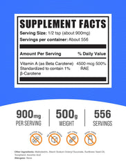 BulkSupplements Beta Carotene powder being poured for daily use.