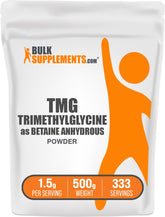 BulkSupplements Betaine Anhydrous Powder bottle showing convenient daily energy support.
