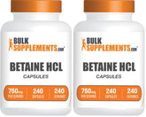 Bulksupplements Betaine HCl capsules bottle for convenient daily digestive support.