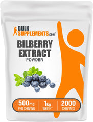 BulkSupplements Bilberry Extract powder tub for daily antioxidant support