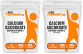 BulkSupplements Calcium Ascorbate Powder bottle for easy daily supplementation of calcium and vitamin C.