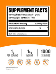 BulkSupplements chondroitin powder with scoop for precise daily dosing