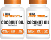 BulkSupplements Coconut Oil Softgels bottle front for daily use