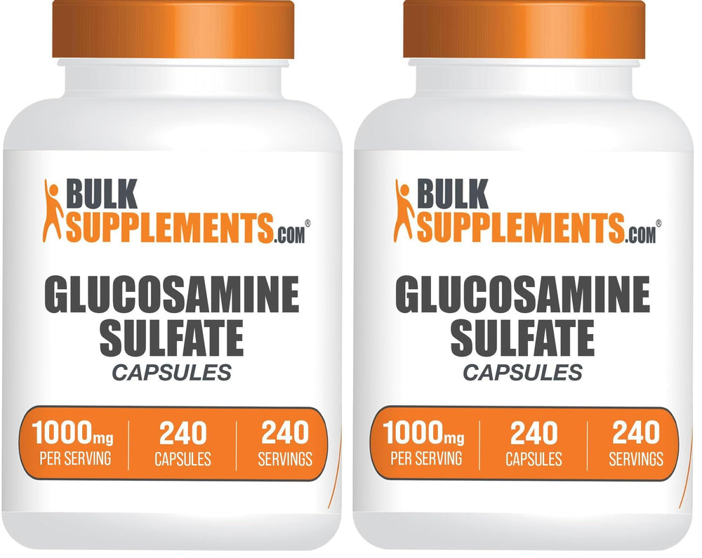 BulkSupplements Glucosamine Sulfate Capsules front bottle for daily joint support