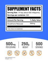 BulkSupplements Glutathione Reduced powder poured into water for easy mixing
