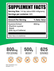BulkSupplements Guarana Extract Powder scoop ready for daily use.