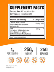 BulkSupplements Calcium HMB powder jar with label for strength-focused routines.