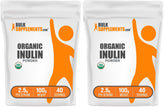 BulkSupplements Organic Inulin powder jar front showing a premium fiber option for daily wellness.