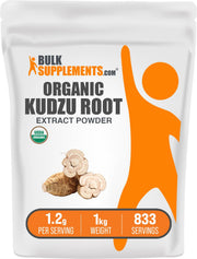 BulkSupplements Kudzu Root Extract Powder bottle front view for daily wellness.