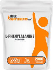 BulkSupplements L-Phenylalanine powder bottle for easy daily mixing in smoothies and water