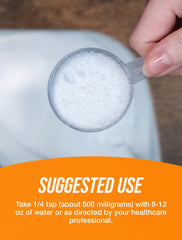 Measuring scoop with BulkSupplements L-Phenylalanine powder for precise servings
