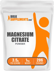 BulkSupplements Magnesium Citrate Powder bottle for easy daily wellness integration