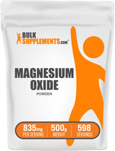 BulkSupplements Magnesium Oxide powder bottle for daily mineral intake