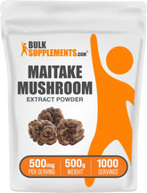 BulkSupplements Maitake mushroom extract powder close-up for versatile daily wellness.
