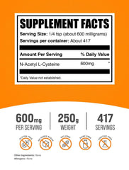 BulkSupplements NAC powder with measuring scoop for precise servings