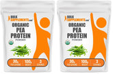 BulkSupplements Organic Pea Protein Powder packaging shows a gluten-free plant protein option