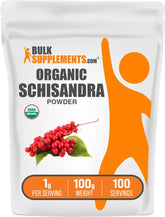 BulkSupplements Organic Schisandra Powder bottle ready for daily use.