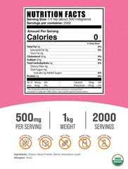 Bulksupplements Organic Stevia Powder with serving scoop for precise portions