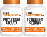 BulkSupplements Potassium Citrate capsules bottle demonstrates easy daily support for balanced electrolytes.