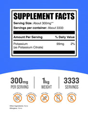 BulkSupplements Potassium Citrate Powder dissolving in water promotes easy hydration.