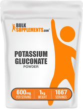 BulkSupplements Potassium Gluconate powder bottle for hydration support