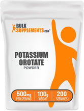 Bulksupplements Potassium Orotate Powder bottle supporting hydration for active days.