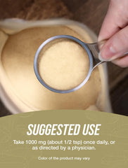 BulkSupplements Shiitake Mushroom Extract Powder label highlights quality and third party testing standards.