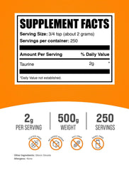 Taurine Powder serving spoon for precise daily dosing