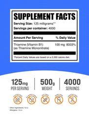 BulkSupplements Thiamine Mononitrate Powder scoop for precise dosing.