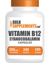 BulkSupplements Vitamin B12 capsules pour, easy daily use and energy support